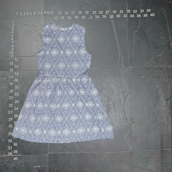 Gap Blue and White Medallion Geometric Print Sleeveless Mini Dress - Picture 3 of 4